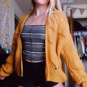 Burnt Yellow Cardigan!